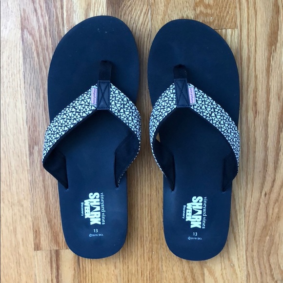 Vineyard Vines Other - Vineyard vines Shark Week flip flops size 13 Vineyard Vines Other - Vineyard vines Shark Week flip flops size 13